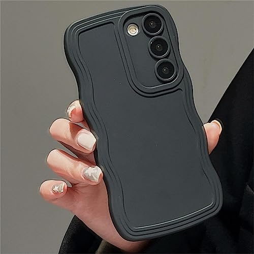 Rokmym Hülle für Samsung Galaxy A51 ,Einfarbige große Wellen Weich Silikon TPU Handyhülle Niedliche Lockige Case Anti-Kratzen Stoßfeste Schutzhülle Bumper Case Cover für Samsung Galaxy A51