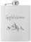 Edelstahl Flachmann 200 ml weiss pulverbeschichtet inkl. individuelle Gravur in Schwarz - personalisiertes Geschenk für Geburtstag, Weihnachten, Vatertag, Trauzeugen - 5 Zeilen (weiss)