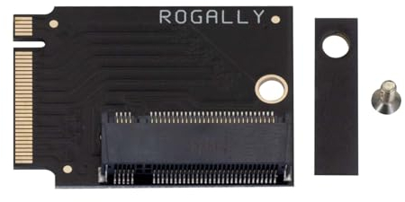 Suckoo Für Rog Ally Gaming Handheld Konvertierung 2230 auf 2280 SSD Festplatte Hohe Kapazität Adapter Board NVME M-Key NGFF M.2 PCIE 4.0 Gold Finger Adapter 90 Grad Upgrade Konverter Schwarz