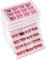 ProCase Porta Orecchini Organizer a 8 Strati, Portagioie con Cassetto e Divisori Regolabili, Porta Gioielli Chiuso da Camera, Vassoio per Gioielli Anelli Orecchini - Rosa