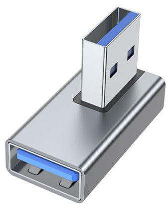 Adaptateur USB mâle vers femelle à 90 degrés USB 3.0 mâle vers femelle pour ordinateur portable, PC, adaptateur USB 3.0, connecteur coupleur mâle vers femelle