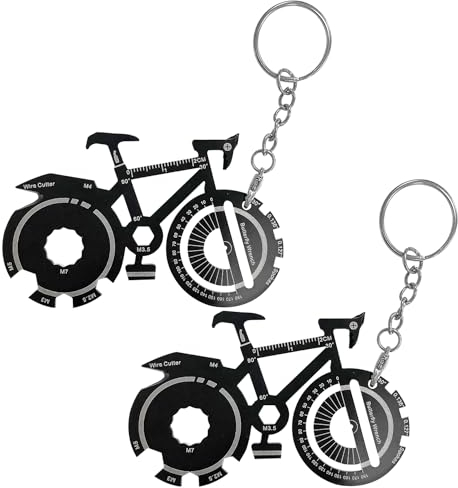 2 Stück Fahrrad-Flaschenöffner, Flaschenöffner-Schlüsselanhänger, Edelstahl-Weinflaschenöffner, multifunktionaler Schlüsselanhänger, kreatives personalisiertes Geschenk (schwarz)