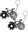 Lot de 2 décapsuleurs de vélo, porte-clés décapsuleur, décapsuleur en acier inoxydable, porte-clés multifonction, cadeau créatif personnalisé (noir)