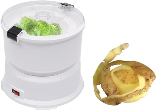 XINRISHENG Electric Potato Peeler 85W Commercial Potato Peelers, Stainless Steel Automatic Potato Peeler Machine for Kitchen