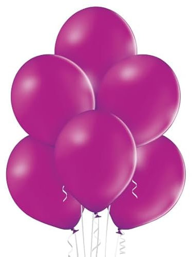 50x Luftballons - Bunte Latexballons 27 cm biologisch abbaubar aus Naturkautschuk, Farbe: Traube Lila