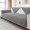FASCINATDECO Sofa Überzug, Weiche Flanell Sofa Sitzkissenbezug, Sofaschoner rutschfest, Sofabezug 1 2 3 Sitzer Couch überzug für Wohnzimmer, Sofaüberwürf L Form Sofaschutz (Grau,70x120cm)