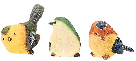 Yardenfun Realistische Vogelfiguren Aus Kunstharz 3-teiliges Vogelspielzeug Für Nymphensittiche Dekorative Vögel Zur Dekoration