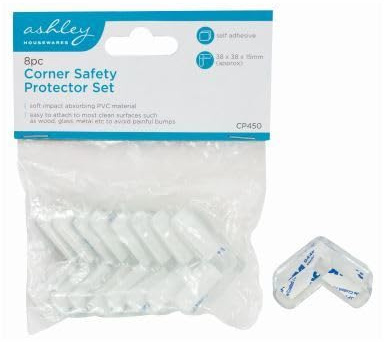 8x Baby Corner Protectors - 38mm - Child Proof Kitchen Coffee Table Bed Furniture Edge Corners Protection Bumper Guards - By Ashley