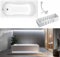 VBChome Baignoire 150 x 70 cm - Blanc - Support de baignoire en acrylique - Support en polystyrène - Siphon - Design moderne - Bonde d'écoulement chromée
