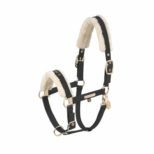 Eskadron Heritage Halfter Faux Leather Double Pin Almond/Trueblue/vintagegreen, Größe:Pony 2, Farbe:Black