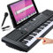Keyboard Piano, 61 Keys Electronic Keyboard for Kids with 16 Instrument Voices & 10 Accompaniment Styles for Kids Teaching, Digital Music Keyboard Piano Instrument with Microphone, USB Cable