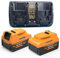 Energup 2X 18V 6500mAh Batteria con Caricabatterie per Dewalt Batteria 18V DCB184 DCB181 DCB180 DCB182 DCB183 DCB201