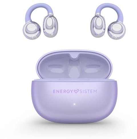 Energy Sistem Chicpods - Auriculares Bluetooth inalámbricos Open Sound (23H batería, cancelación de Ruido en Llamadas, IPX4 Resistentes al Agua, cómodos y Flexibles) Violeta
