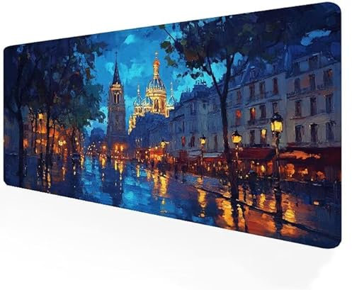 Mouse Pad Architecture 1200x400x3mm Extended Large XXL Mouse Mat, Landscape Mousepad with Non-Slip Rubber Base, Waterproof Gaming Keyboard Pads for Laptop Office Desk Accessories for Home G1-268