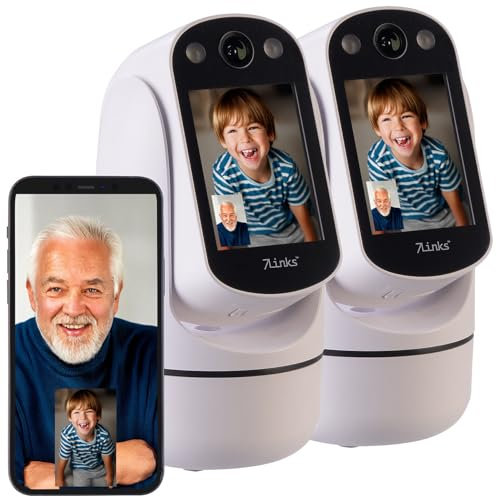 7links IP Kamera: 2er-Set 2in1-WLAN-Überwachungskamera & Video-Telefon, Pan-Tilt (Netzwerk Überwachungskamera, Überwachungs Kamera WLAN innen)