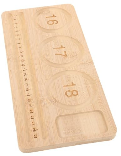 HORIALENCE Bamboo Bead Board Jewelry Design Tray for Bracelet Making and Beading Projects with Scale Measurement Tool for Diy Wristlet Crafting