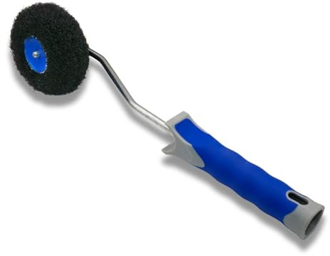 DEWEPRO Rouleau de nettoyage d'angle pour spatules à rouler, pour bords intérieurs et plaques de plâtre, rouleau spécial pour mastic pâteux
