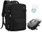 livbote Vakuum Rucksack mit Vakuumpumpe Travel Vacuum Backpack Groß Airbag Rucksack Handgepäck Flugzeug für Damen & Herren Vacpack Tasche Reiserucksack mit Vakuumsystem, Schwarz