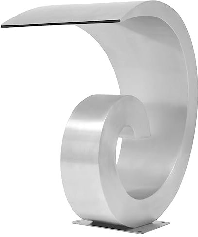 Cascata per piscina in acciaio inox, 50 x 30 x 53 cm, per laghetti da giardino, durevole e resistente alle intemperie, design moderno per ambienti esterni eleganti