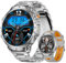 LIGE Militär Smartwatch Herren - 1000 mAh/1,85 HD Großes Touchscreen/LED-Licht, Fitnessuhr mit 110+ Sportmodi, Herz-/Schlaftracking,2 Armbändern,IP68 wasserdicht, Sportuhr für iOS/Android, Silbernes