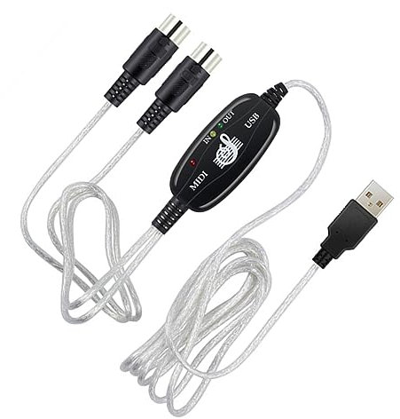 TEMPNAP Cable Midi USB para de Teclados Adaptador para Musical y Grabación PC Compatible con Windows