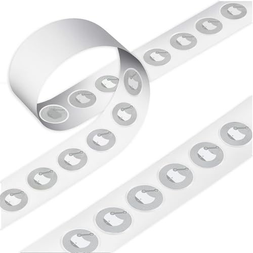 Autocollants NFC Tag 80 Pièces, NTAG215 Puce NFC Programmable 504 Octets Mémoire pour Automatisation Maison, Carte NFC Ronde 25mm Étanche Compatible avec Tous Smartphones iOS Android