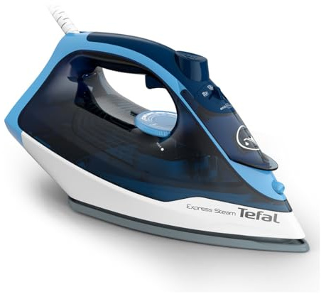 Tefal Express 2600W Steam Iron, True Ceramic Soleplate, Anti-Drip | 160 g/min Steam Boost, Easy-Refilling Water Tank, Fast Heat-Up, Built to Last, FV2840G0