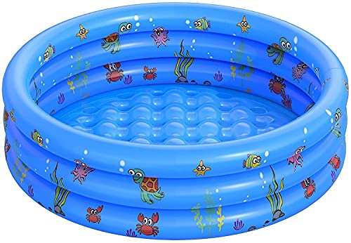 Piscine Gonflable Ronde Pataugeoire Pataugeoire Ronde- Piscine d'eau pour Intérieur et Extérieur (130 CM)