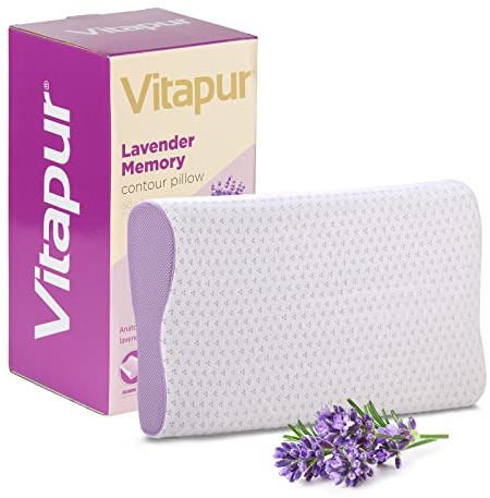 ROSMARINO VITAPUR Cuscino per Dormire Anatomico con Aromaterapia Naturale alla Lavanda