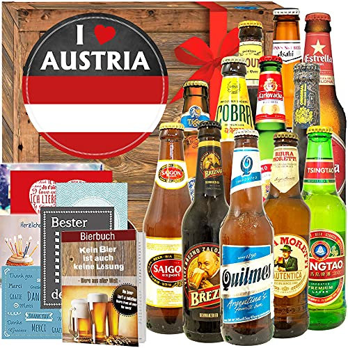 I love Austria - Geschenke Österreich - 12 Biere der Welt