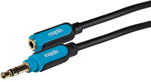 Maplin 3.5mm Aux Stereo 3 Pole TRS Jack Plug to 3.5mm Female Jack Extension Cable 1.5m