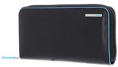 Piquadro Foglio Donna 4 Soffietti, Zip, P-Monete, P CC, Reisezubehör, Geldbörse, Unisex, Erwachsene, Schwarz, Einheitsgröße