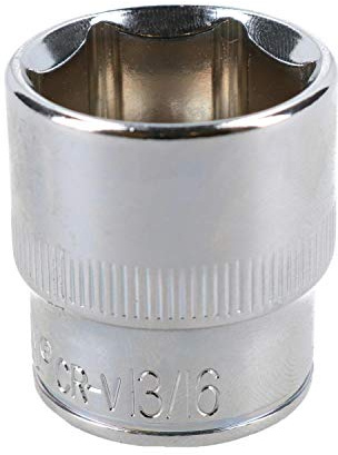 13/16 Imperial 6 Point 3/8 Drive Shallow Socket SAE AF Chrome Vanadium Steel