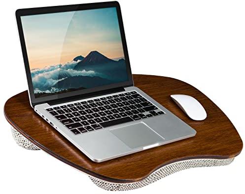LAPGEAR Knietisch, Bambus, für Laptops bis zu 43,8 cm (17,3 Zoll), Kastanienbraun 91692