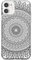 Case Warehouse Schwarz Mandala Transparent Slim Hülle kompatibel mit iPhone 11 TPU Schutz Light Phone Tasche mit Klar Muster Boho Geometrisch Orientalisch