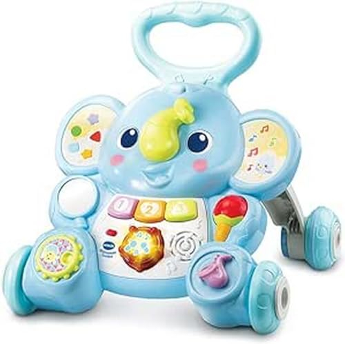 VTech - Éléphanteau Trottino – Trotteur Interactif pour Apprendre à Marcher / Jouet 9-36 mois – Version FR