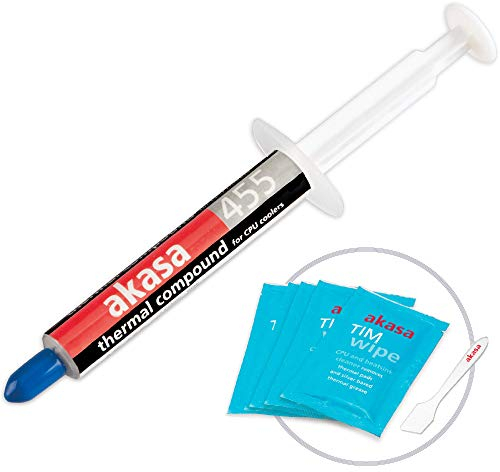Akasa Performance Compound 455 Kit | TIM Wipe Kit | Thermal Paste Remover | Thermal Compound | TIM Wipes | Tech for Techs Recommended | Ideal for CPU, GPU, Heatsink | AK-TCW-03