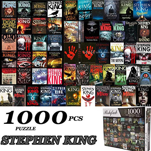 Stephen King Horror-Puzzles für Erwachsene, 1000 Teile, 27,6 x 19,7 cm, groß, schwer herausfordernd, Familie, Stressabbau, lustige Kinder ab 12 Jahren, Hobbyspielzeug, Puzzle-Kunstgeschenke