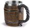 Goodtimera Chope À Bière Faite À La Main Bière en Tonneau en Bois Chêne, Baril 450 ML Écologique Naturel, Tasse À Cocktail À Double Paroi en Acier Inoxydable pour Bar Restaurant