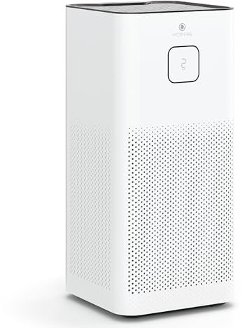 Medify MA-50 Air Purifier V3.0 with True HEPA H13 Filter | 2,640 ft² Coverage in 1hr for Smoke, Wildfires, Odors, Pollen, Pets | Quiet 99.9% Removal to 0.1 Microns | White, 1-Pack