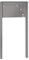 RENZ/Basic B/Freistehende Briefkastenanlage Standbriefkasten/RAL-Farbe 9007 Volumen 12 L/zum Einbetonieren/Sprechsieb rechts/Dein-Briefkasten.de