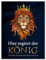 wandmotiv24 Leinwandbild Löwen, Hochformat, König der Löwen M0188