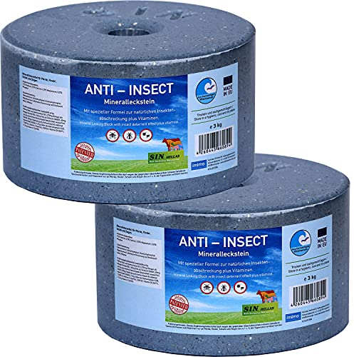 Klawunde Doppelpack! Anti-Insect Mineralleckstein, je 3kg