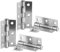 IRONZONE® 2 Pairs of 3 (75mm) Steel Ball Bearing Door Hinges in Satin Stainless Steel Finish for Internal use in Residential and Commercial Building Projects. (2 Pairs 4 Hinges in Total)