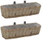 Ksodgun Jardinière de Balcon 2 pcs Osier avec Doublure en PE 60 cm Bac de Stockage Boîte