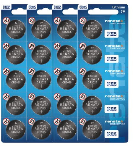 Renata CR2025 - Pilas de botón de litio de 3 V 2025 (20 unidades)