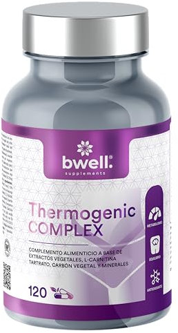 L-Carnitina Quemagrasas Potente Formula Avanzada y Extractos Vegetales 120 Capsulas + Favorece Control apetito y Metabolismo Activo Thermogenic Complex con Sinetrol Xpur ermogénico | Bwell Supplements