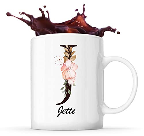 Tasse Jette Tasse | Vorname Tasse Buchstabe | Tasse Geschenkidee fürs Büro zum Geburtstag Jubiläum Kaffeetasse Bürotasse
