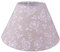 Clayre & Eef Lampenschirm Ø 23x15 cm Beige Weiß Baumwolle Blumen Stofflampenschirm