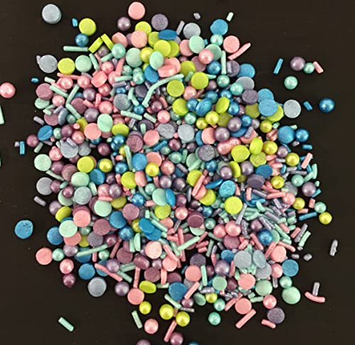 Sprinkletti - Party - 30g Cake Topper Sprinkles - Shimmer Confetti, Balls & Strands - Edible Cake Decorations - Birthday Cake Sprinkles
